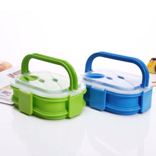 矽膠飯盒+餐具-2H-LB-0025